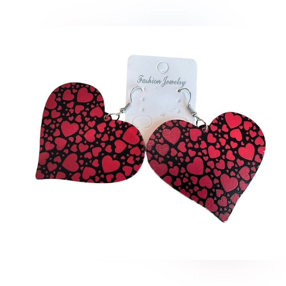 44E Heart Pattern‎ Earrings